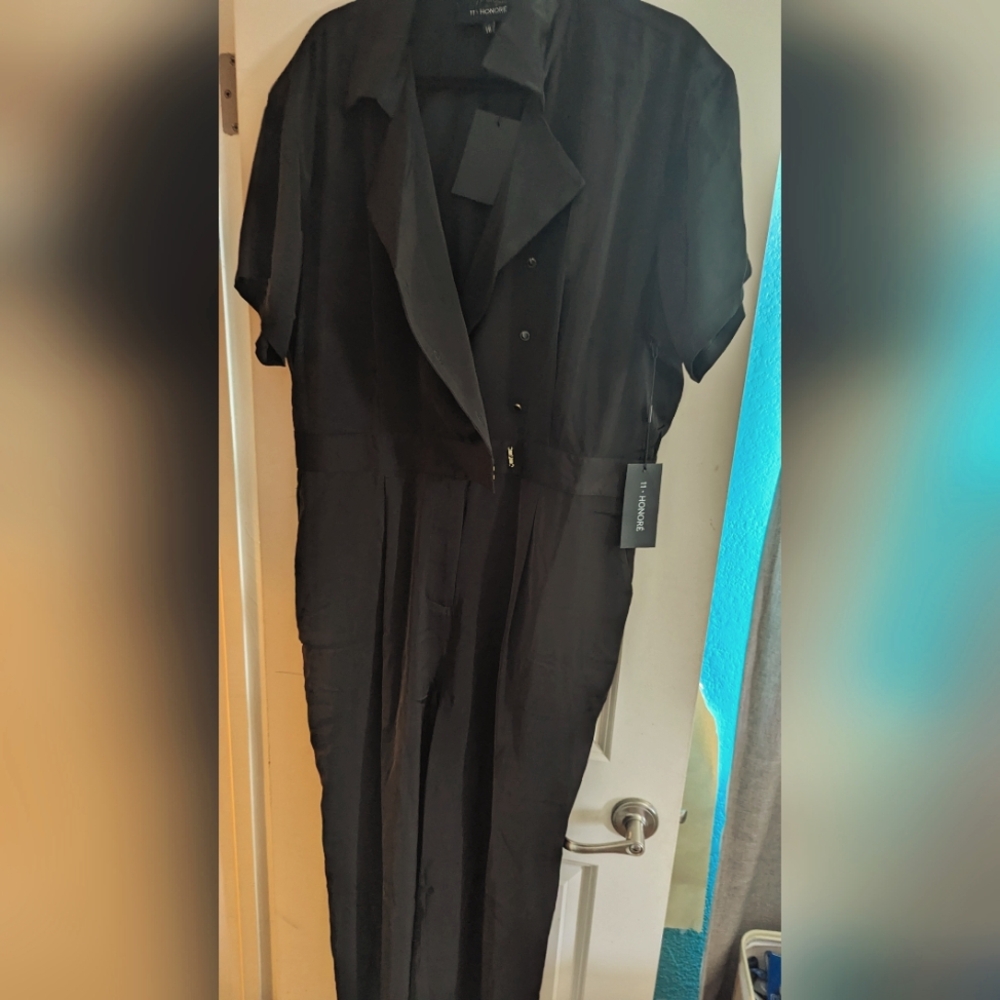 11 Honore Joséphine Jumpsuit Black Size 16